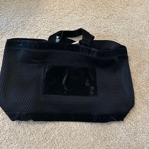 NWT Victoria Secret VSX Stylish Black Mesh Tote Bag